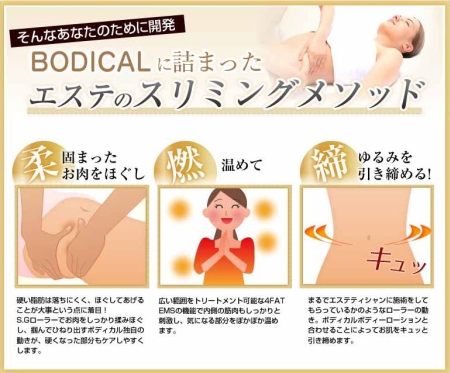 部分痩せ対応EMSマシン「ボディカル」