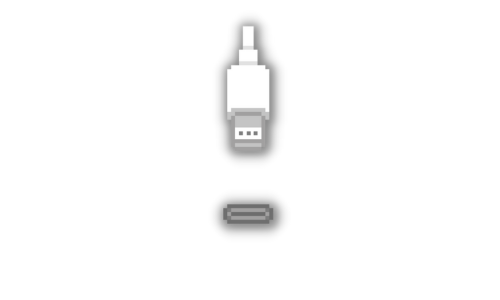 USB（ライトニング）のドット絵イラスト