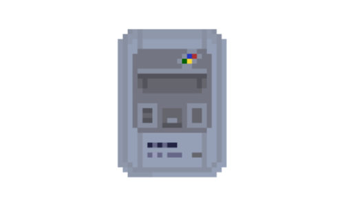 レトロゲーム機（スーパーファミコン）のドット絵イラスト フリー素材
