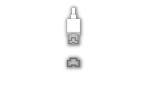 USB（Type-B）のドット絵イラスト