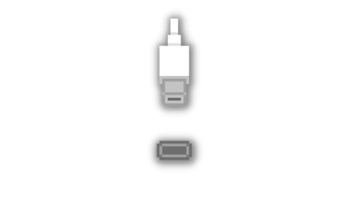 USB（Type-C）のドット絵イラスト