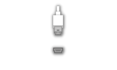 USB（ミニ）のドット絵イラスト