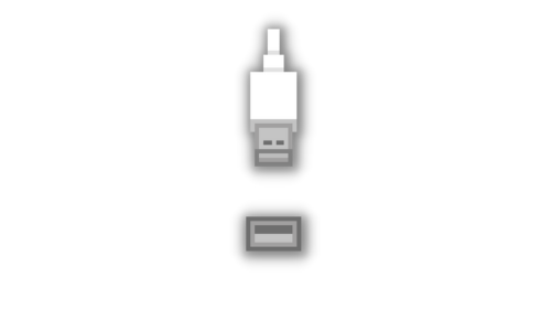 USB（Type-A）のドット絵イラスト