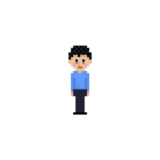 男性のドット絵イラスト フリー素材