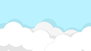 空と雲の背景素材 段ボール箱のドット絵イラスト フリー素材