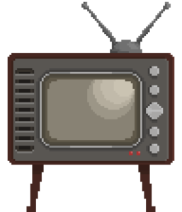 ブラウン管テレビ ドット絵イラスト フリー素材