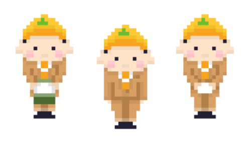 工事現場の人のドット絵イラスト フリー素材