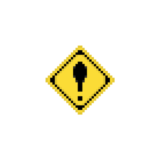 その他の危険（道路標識）のドット絵イラスト フリー素材の照明 ドット絵イラスト フリー素材