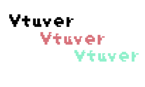 VTuber（ブイチューバー）の文字のドット絵イラスト フリー素材