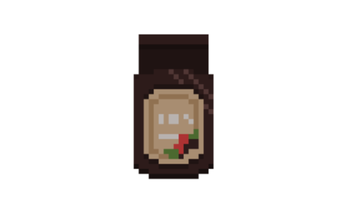 コーヒー豆（茶色）のドット絵イラスト フリー素材