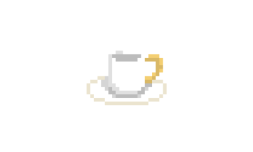 コーヒーカップのドット絵イラスト フリー素材