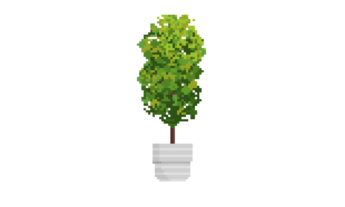 観葉植物（シェフレラ）のドット絵イラスト フリー素材