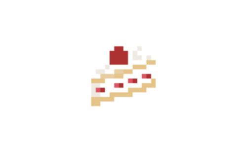 ショートケーキのドット絵イラスト フリー素材