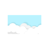 空と雲の背景素材 段ボール箱のドット絵イラスト フリー素材