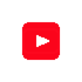 YouTubeアイコンのドット絵イラスト フリー素材