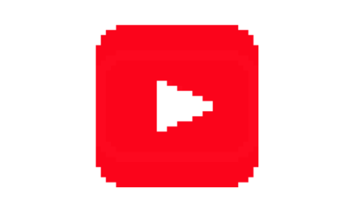 YouTubeアイコンのドット絵イラスト