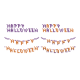 HAPPYハロウィンの文字 ドット絵イラスト フリー素材