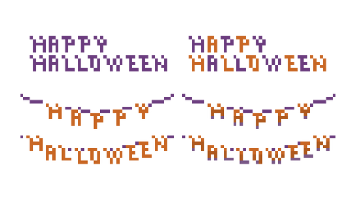 ハロウィン風 猫 シルエット のドット絵イラスト フリー素材 シンプルなフリー素材 そざいのえん