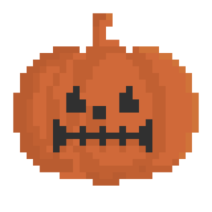 ハロウィン風 かぼちゃのランタン ドット絵イラスト フリー素材 