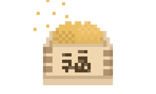 節分 マスと豆のドット絵イラスト フリー素材