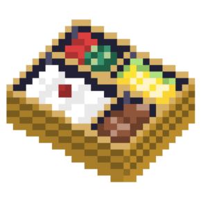 お弁当のドット絵イラスト フリー素材