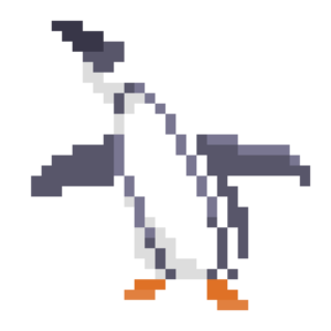 ペンギンのドット絵イラスト フリー素材