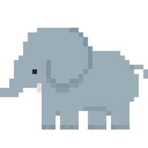 象のドット絵イラスト フリー素材