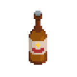 ビール瓶のドット絵イラスト フリー素材