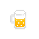 ビールジョッキドット絵イラスト フリー素材