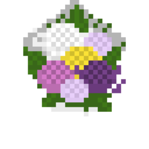 お盆 お供えの花のドット絵イラスト フリー素材