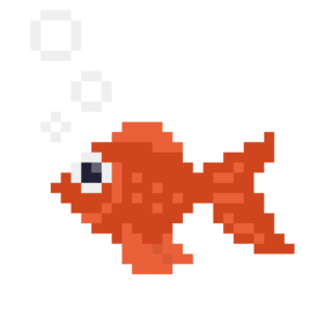 金魚のドット絵イラスト フリー素材