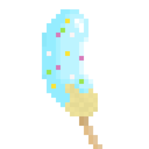 チョコバナナのドット絵イラスト フリー素材