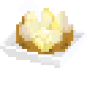 じゃがバターのドット絵イラスト フリー素材