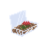 焼きそばのドット絵イラスト フリー素材