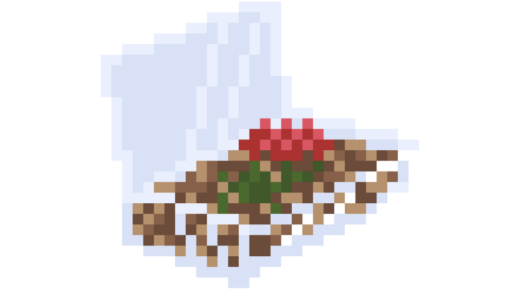 焼きそばのドット絵イラスト フリー素材