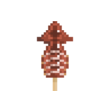 イカ焼きのドット絵イラスト フリー素材