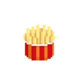 ポテトフライのドット絵イラスト フリー素材