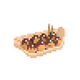 たこ焼きのドット絵イラスト フリー素材