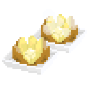 じゃがバターのドット絵イラスト フリー素材