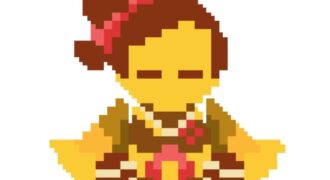 原神「千織(ちおり)の元素スキルたもと」のドット絵イラスト フリー素材